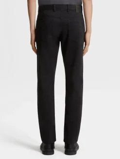 Black Stretch Cotton Roccia Jeans