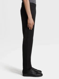 Black Stretch Cotton Roccia Jeans