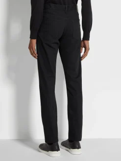 Black Stretch Cotton Roccia Jeans