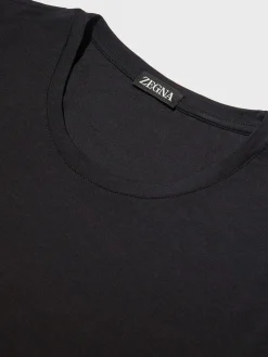 Black Stretch Modal T-shirt