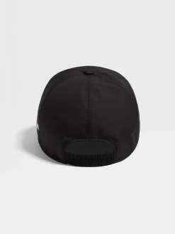 Black Technical Fabric Baseball Cap