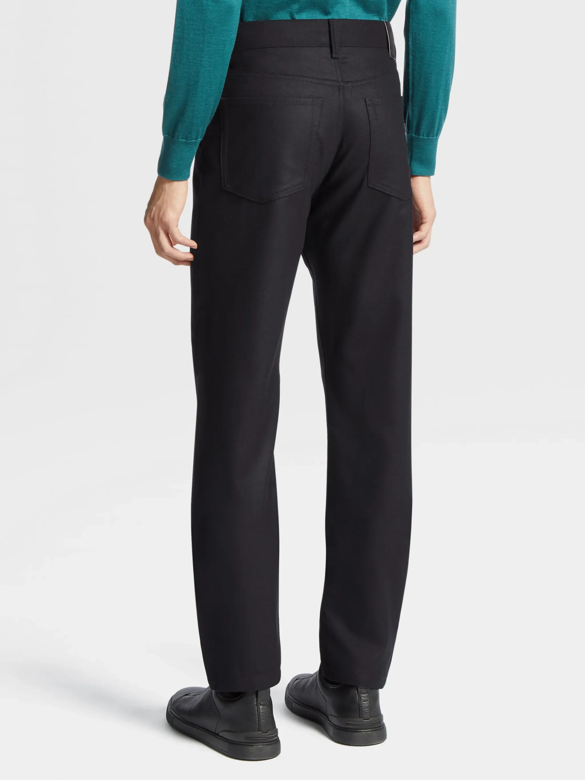 Black Wool and Cashmere Roccia Pants