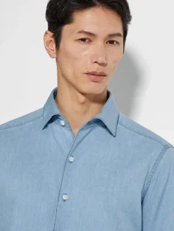 Bleached Cotton Denim Shirt