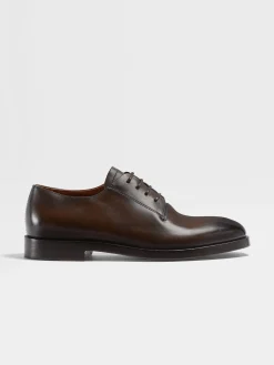 Brown Leather Torino Derby Shoes