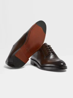 Brown Leather Torino Derby Shoes