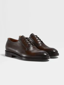 Brown Leather Torino Derby Shoes