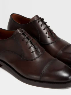 Brown Leather Torino Oxford Shoes