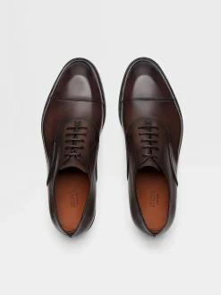 Brown Leather Torino Oxford Shoes