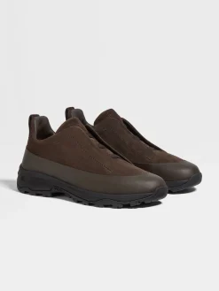 Brown Suede and Leather Triple Stitch™ Monte Sneakers