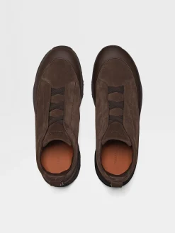 Brown Suede and Leather Triple Stitch™ Monte Sneakers