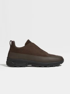 Brown Suede and Leather Triple Stitch™ Monte Sneakers