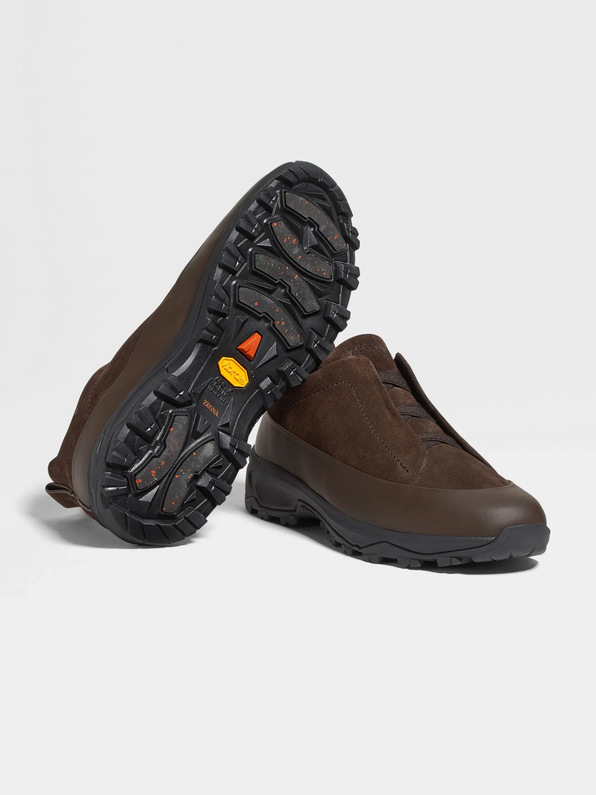 Brown Suede and Leather Triple Stitch™ Monte Sneakers