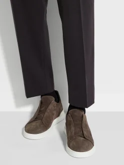 Brown Suede Triple Stitch™ Sneakers
