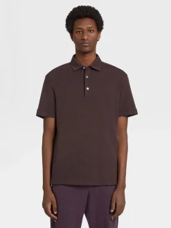 Burgundy Mélange 12milmil12 Wool Polo Shirt