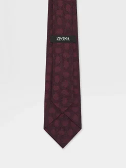 Burgundy Silk Tie