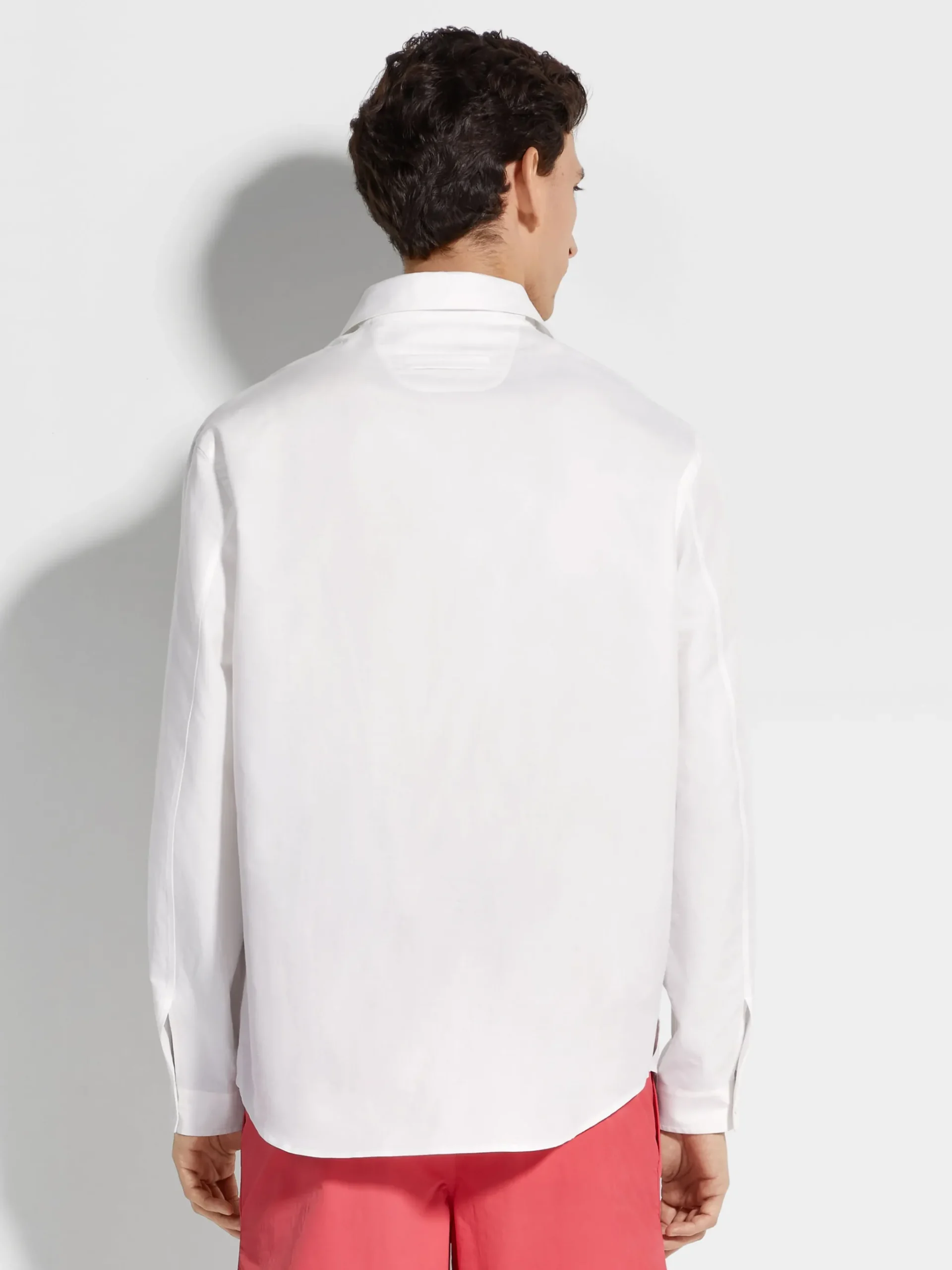 Crossover Blend Cotton Linen and Silk Polo Shirt