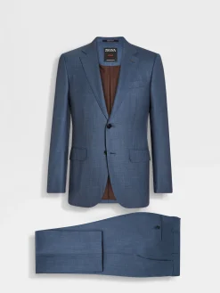 Dark Avio Blue Centoventimila Wool Suit