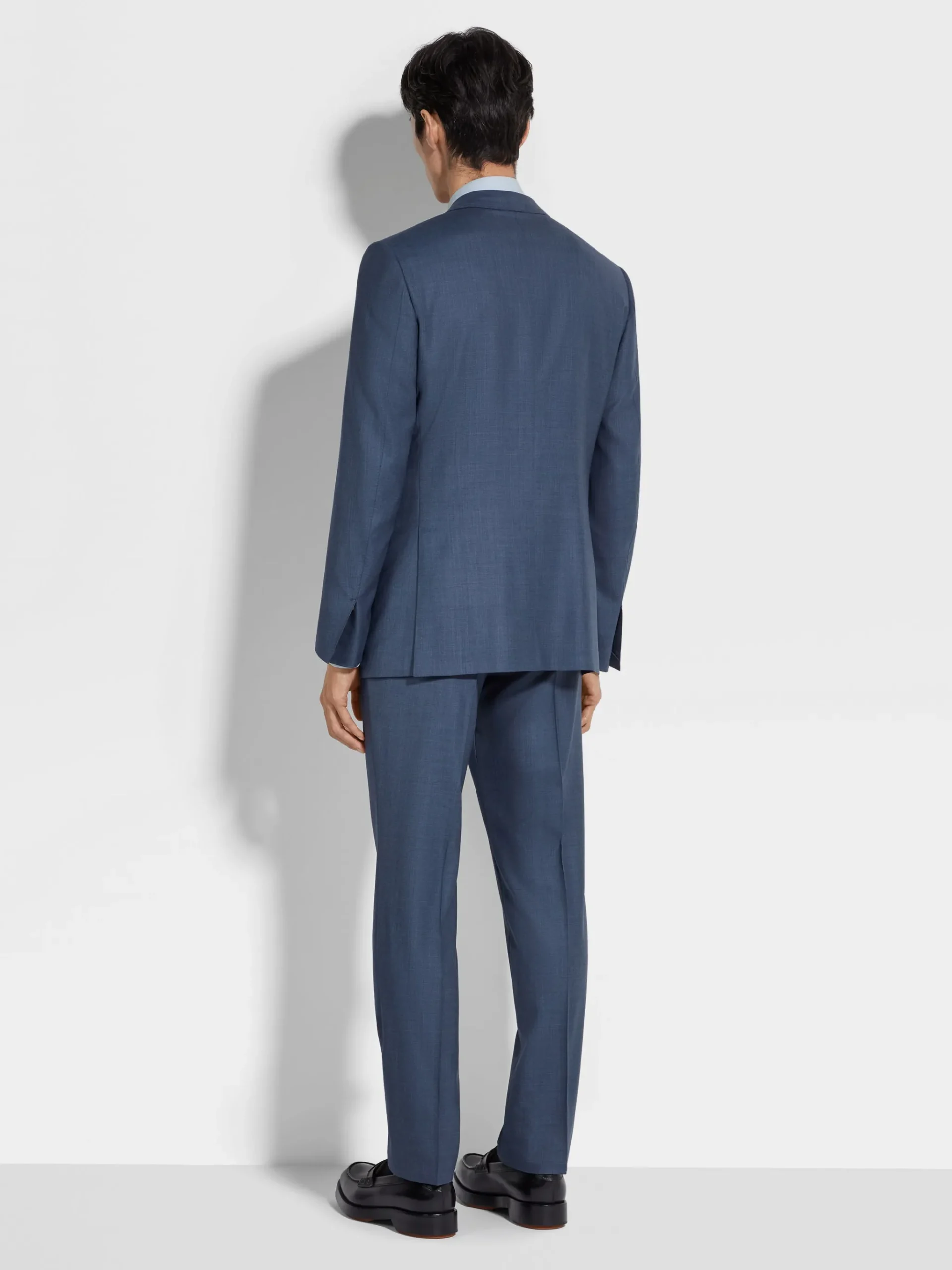 Dark Avio Blue Centoventimila Wool Suit