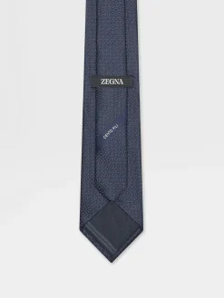 Dark Blue CENTO FILI Silk Tie