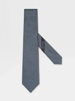 Dark Blue CINQUE PIEGHE Silk Tie