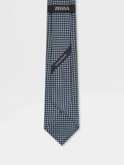 Dark Blue CINQUE PIEGHE Silk Tie