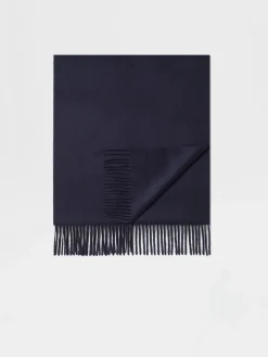 Dark Blue Oasi Cashmere Scarf