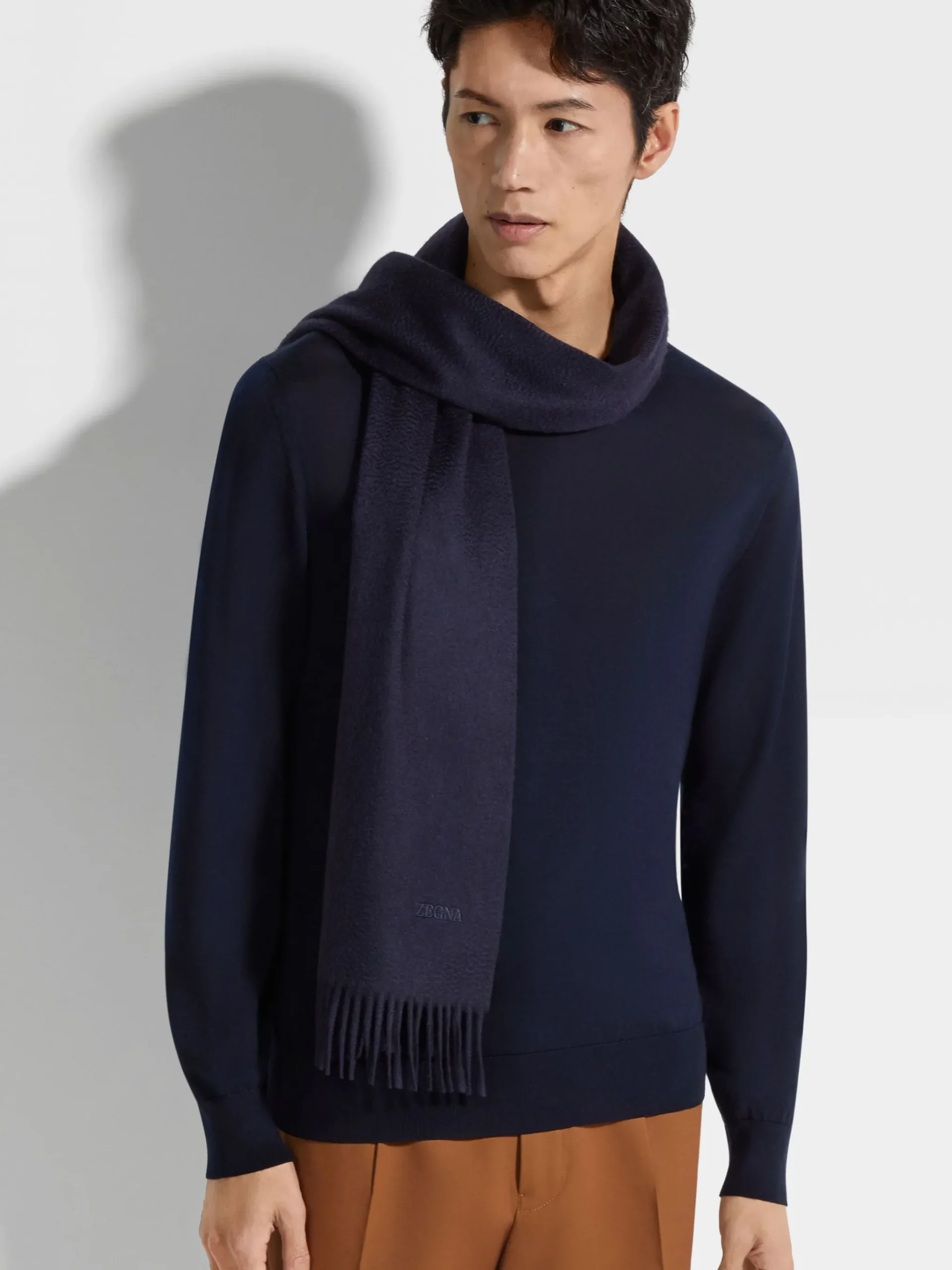 Dark Blue Oasi Cashmere Scarf