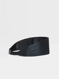 Dark Blue Silk Cummerbund