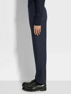 Dark Blue Wool Pants