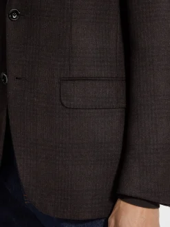 Dark Brown and Brown Silk and Cashmere Jacket