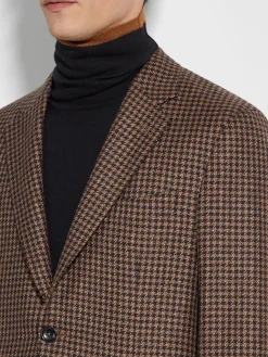 Dark Brown and Light Brown Cashmere and Silk Jacket