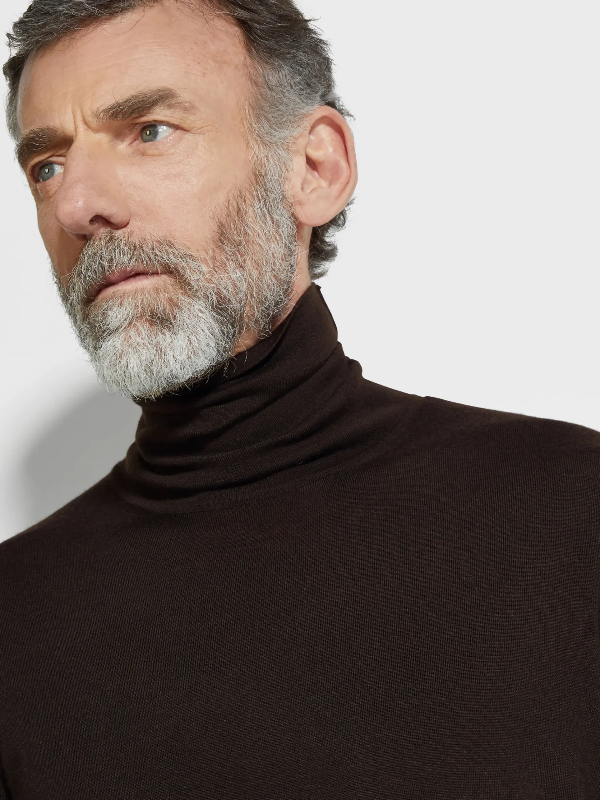 Dark Brown Cashseta Turtleneck