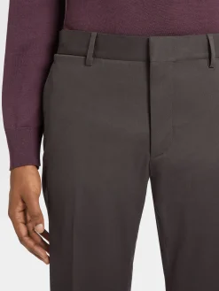 Dark Brown Comfort Cotton Pants