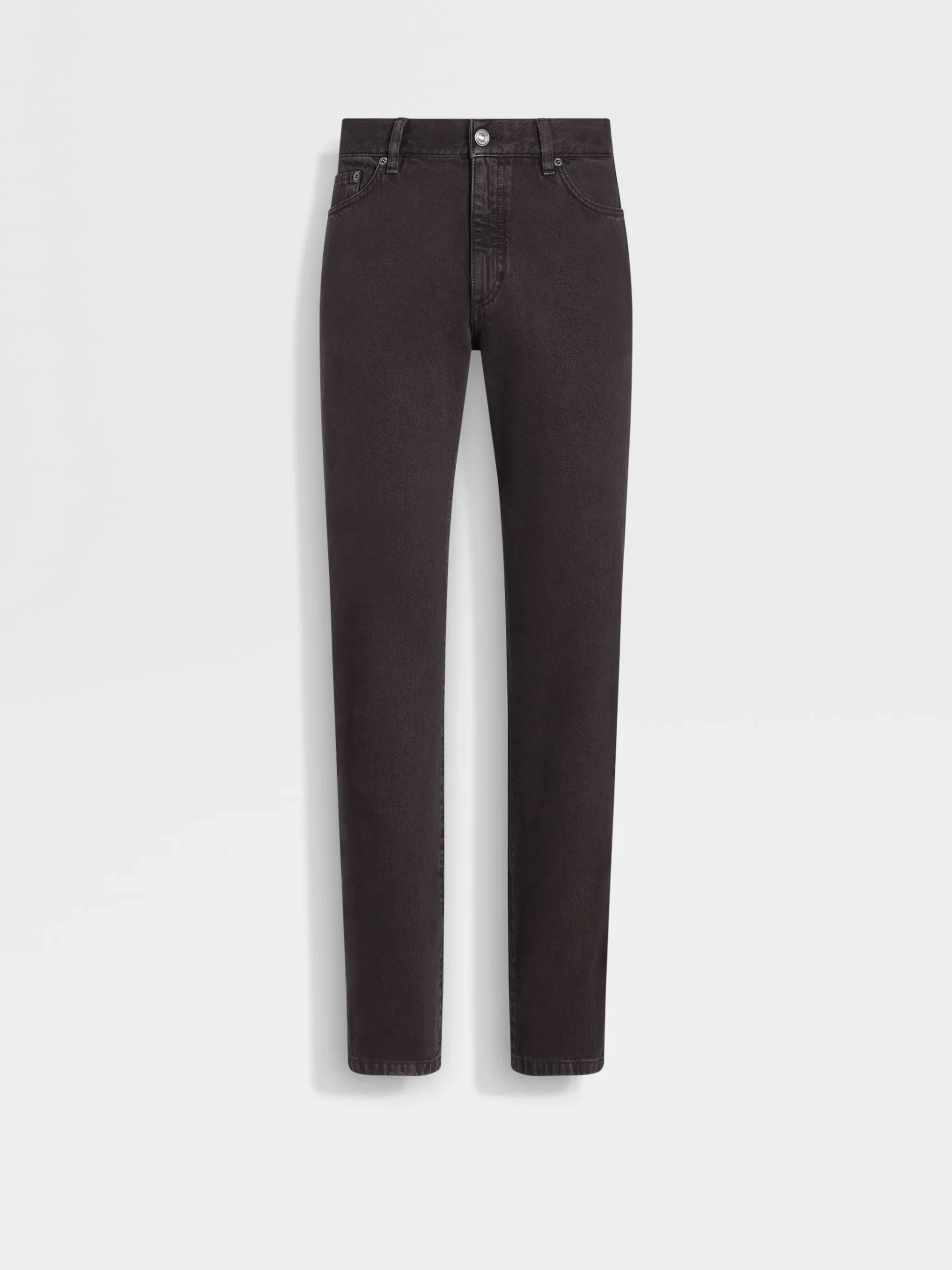 Dark Brown Cotton Roccia Jeans