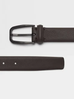 Dark Brown Leather Belt