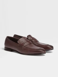 Dark Brown Leather L'Asola Loafers