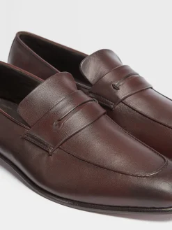 Dark Brown Leather L'Asola Loafers