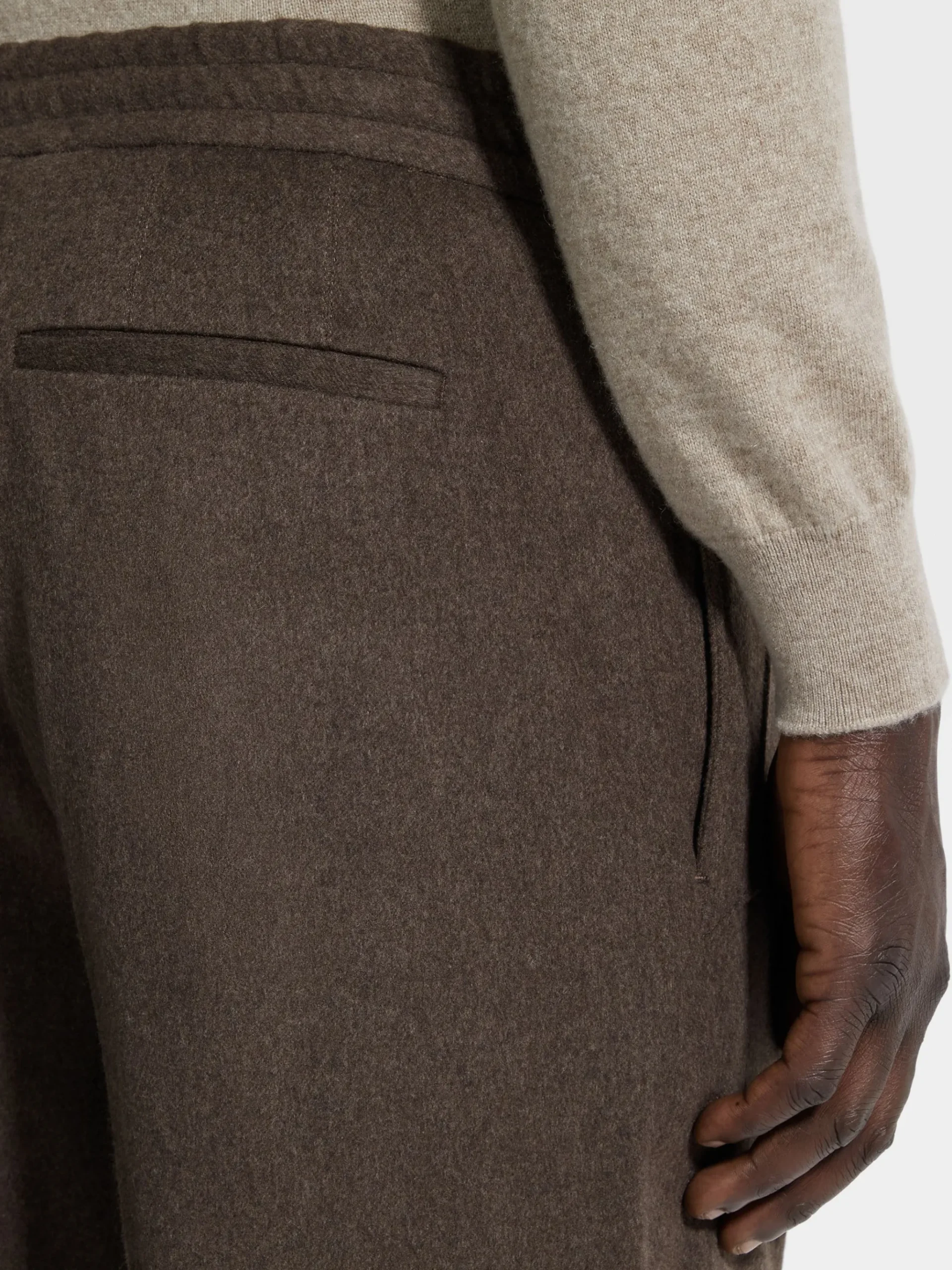 Dark Brown 15milmil15 Wool Joggers
