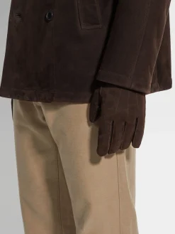 Dark Brown Suede Gloves