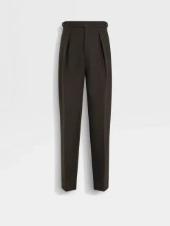 Dark Brown Wool Pants