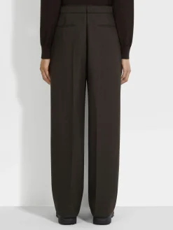 Dark Brown Wool Pants