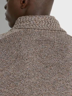 Dark Foliage and Taupe Oasi Cashmere Cardigan