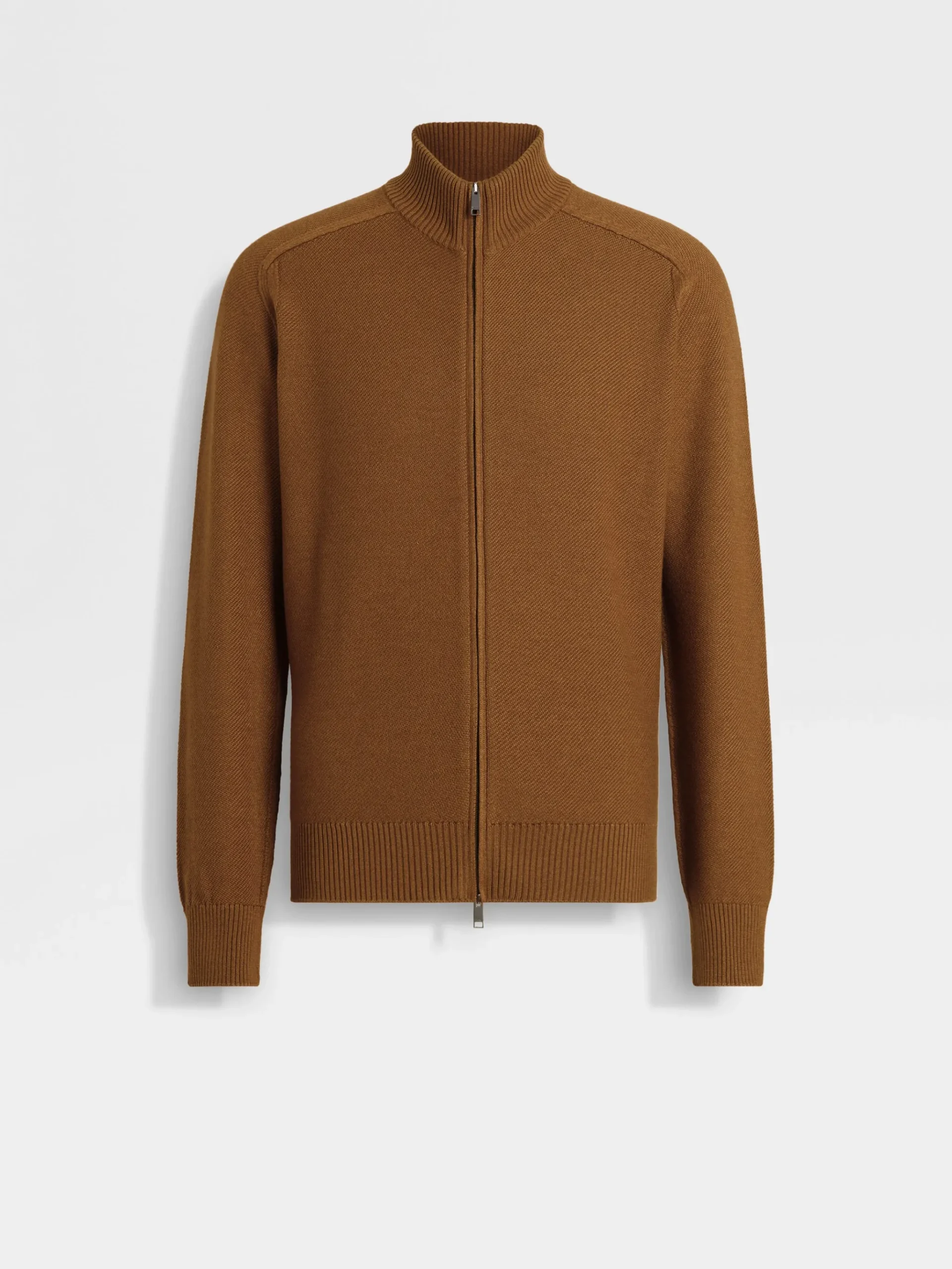 Dark Foliage Cashseta Full Zip Cardigan
