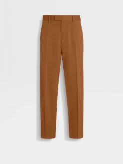 Dark Foliage Cotton and Wool Pants