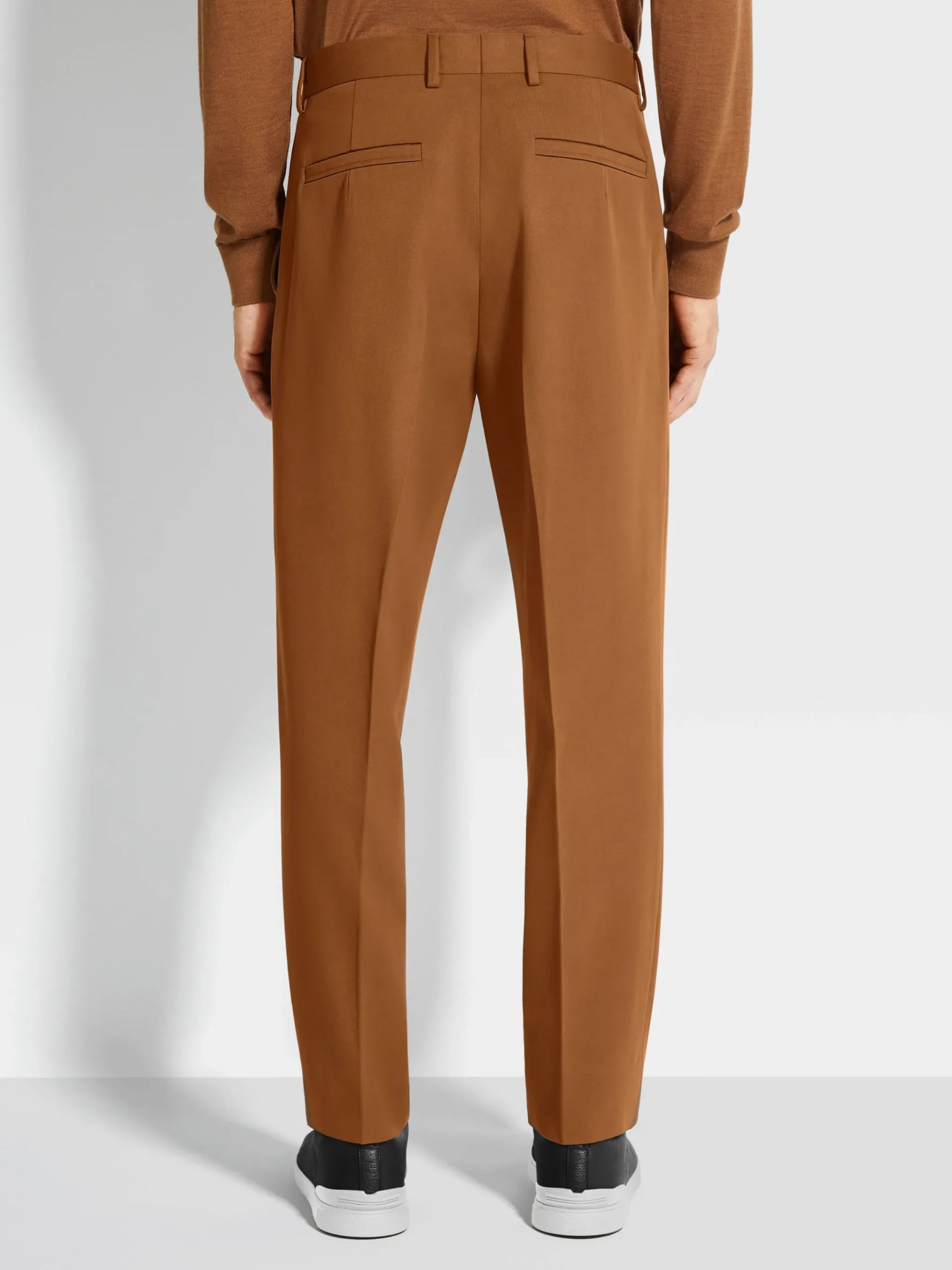 Dark Foliage Cotton and Wool Pants