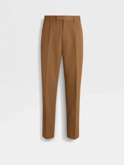 Dark Foliage Cotton and Wool Pants