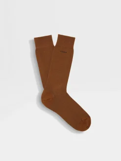 Dark Foliage Cotton Blend Socks