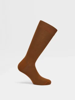 Dark Foliage Cotton Blend Socks