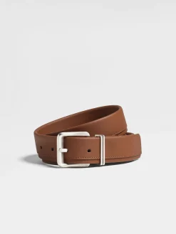Dark Foliage Leather Belt