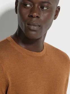 Dark Foliage Mélange Cashseta Crewneck